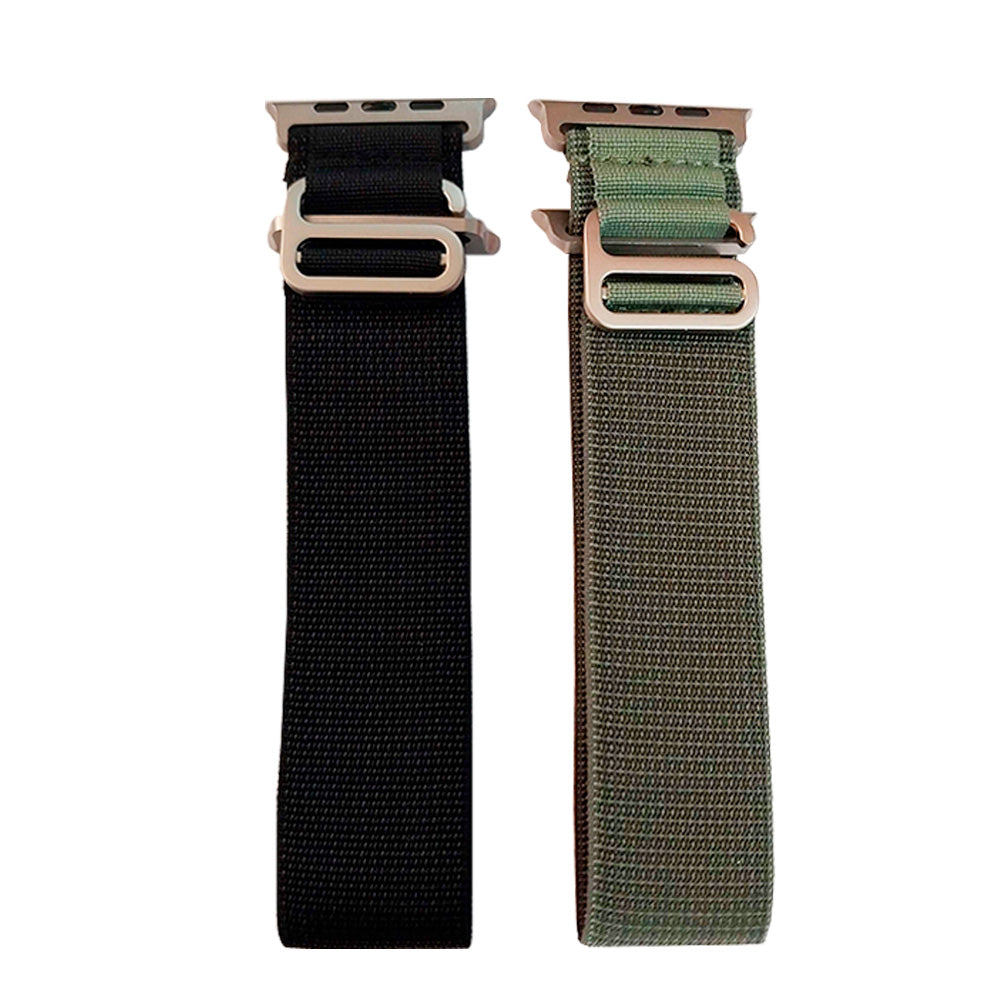 Accesorio el rey pulsera alpine bucle 42/44/45/49mm (pack 2 unidades) color verde musgo/negro