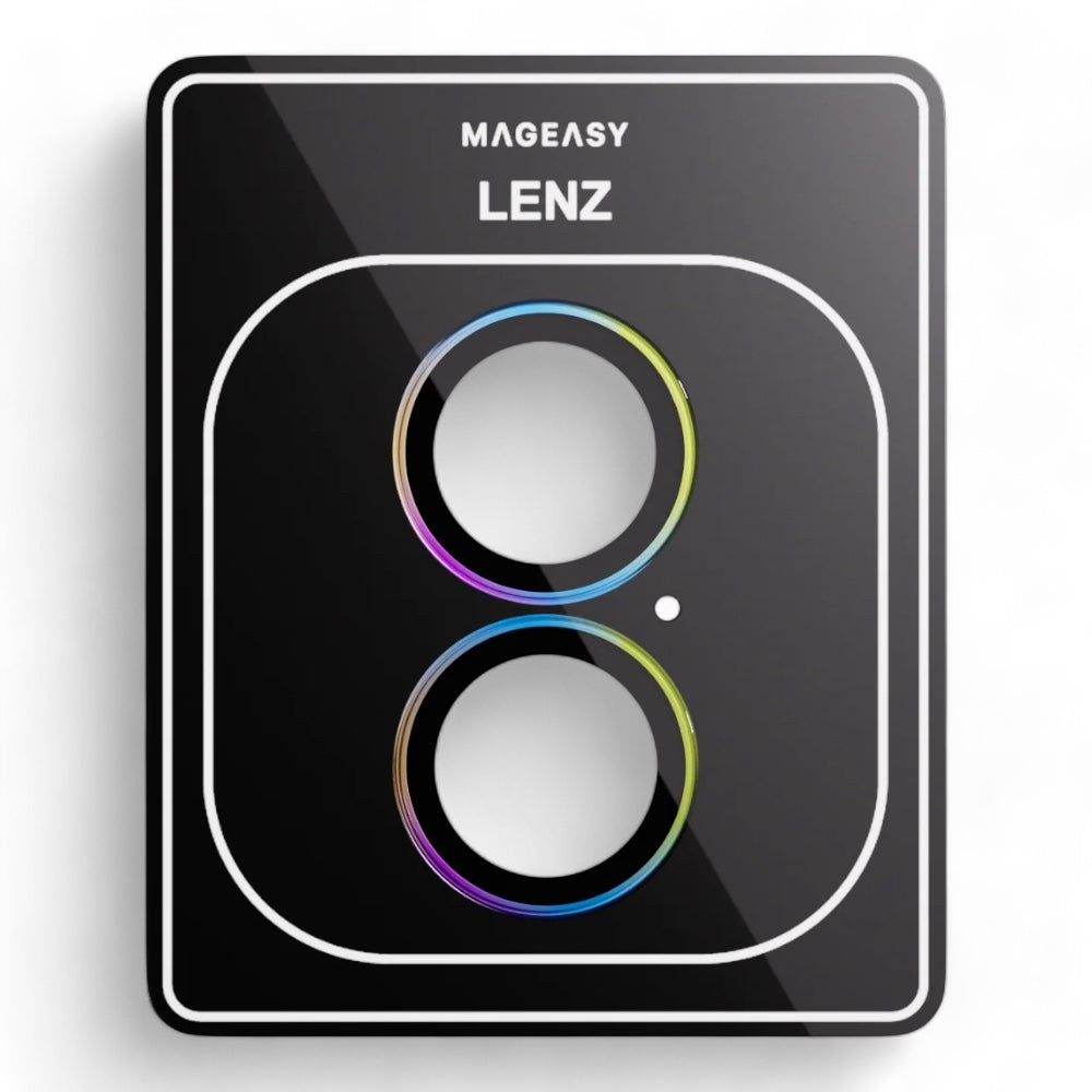 Accesorio mageasy vidrio templado camara iphone 16 lenz sapphire lens protector 2 lenses / 2 lenses large iridescent color multicolor  Shop name