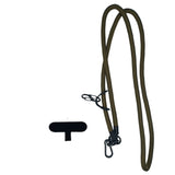 Accesorio el rey strap 8mm 1.2 m largo con sujetadora new con colgador de llaves y audifonos color verde musgo  Shop name