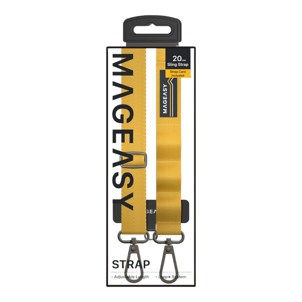 Accesorio mageasy strap 20 mm para cualquier celular color amarillo