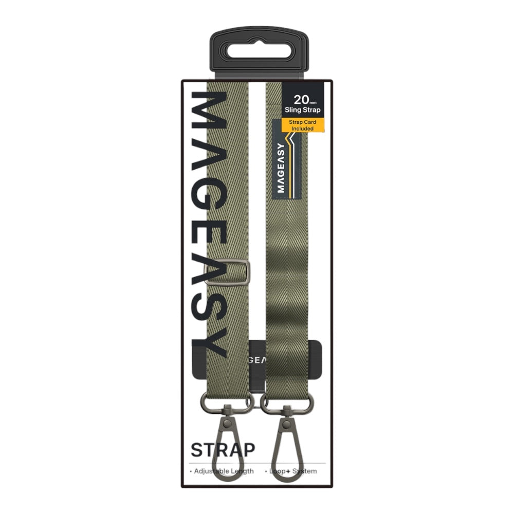 Accesorio mageasy strap 20 mm para cualquier celular color verde militar