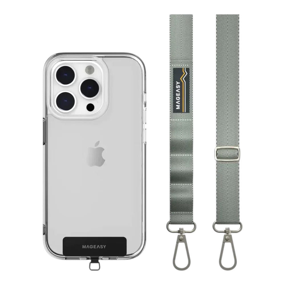 Accesorio mageasy strap 20 mm para cualquier celular color verde olivo ( misty blue )  Shop name