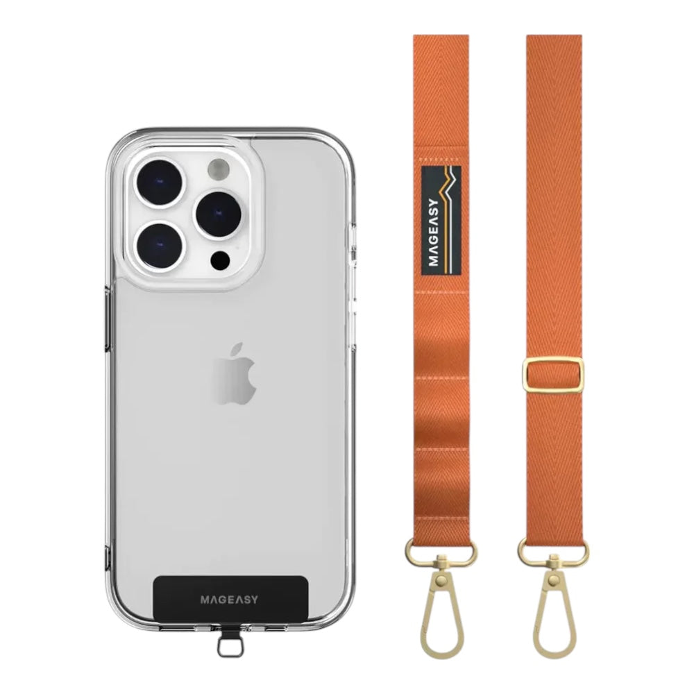 Accesorio mageasy strap 20 mm para cualquier celular color naranja