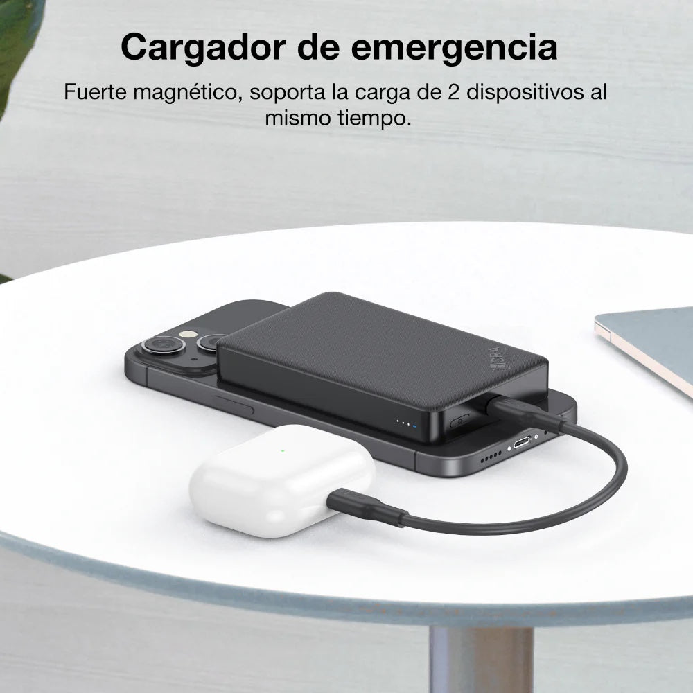Bateria 1hora magsafe portatil magnetico inalambrico powerbank con cable usb-c 5000mah gar276  color negro  Shop name