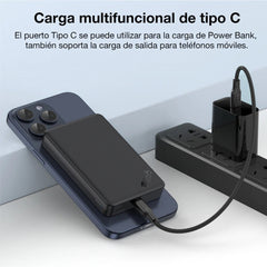 Bateria 1hora magsafe portatil magnetico inalambrico powerbank con cable usb-c 5000mah gar276  color negro  Shop name
