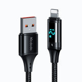 Ca-1060 1.2m largo iphone digital hd con pantalla de medicion  usb a lighting cable  fast charger 5a negro  Shop name