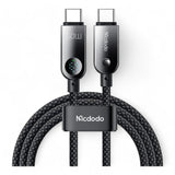 Cable mcdodo usb ca-478 usb-c 60w pd charging nylon braided 480mbps 1.2m cable digital display battery level color negro  Shop name