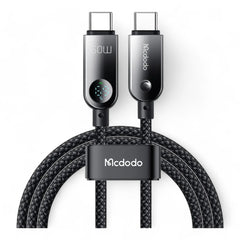 Cable mcdodo usb ca-478 usb-c 60w pd charging nylon braided 480mbps 1.2m cable digital display battery level color negro  Shop name