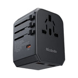 Cargador mcdodo cp-4290 pared  de viaje universal  de 33w 3 puertos carga rápida color negro