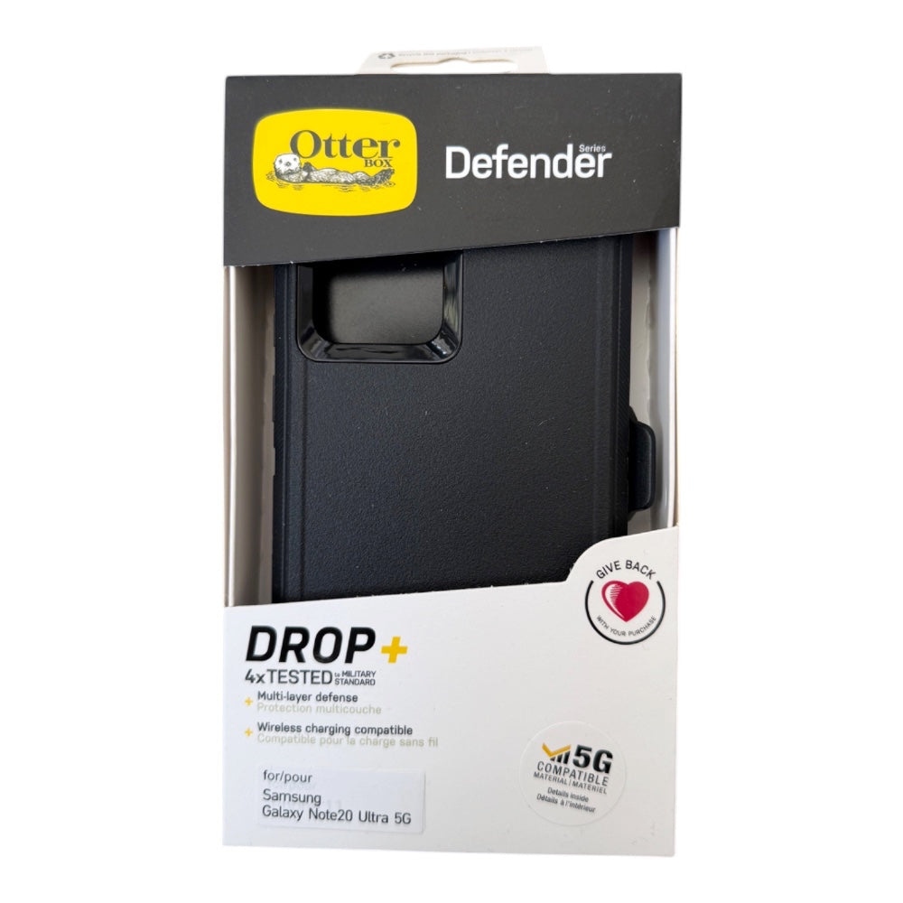 Estuche otterbox defender con clip color negro modelo  samsung note 20 ultra
