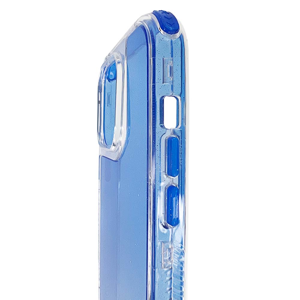 Estuche el rey glitter iphone 14 pro max defender color azul