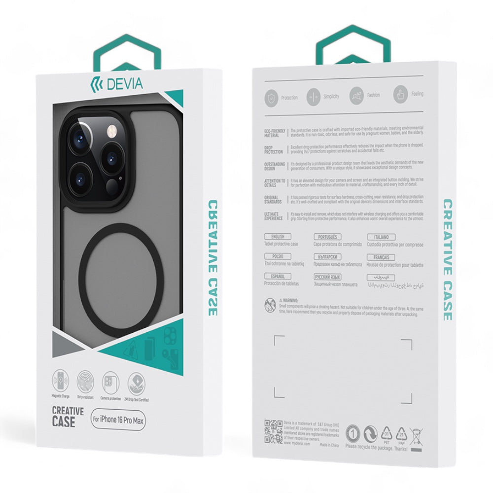 Estuche devia magsafe iphone 16 pino series magnetic shockproof case color fucsia  Shop name