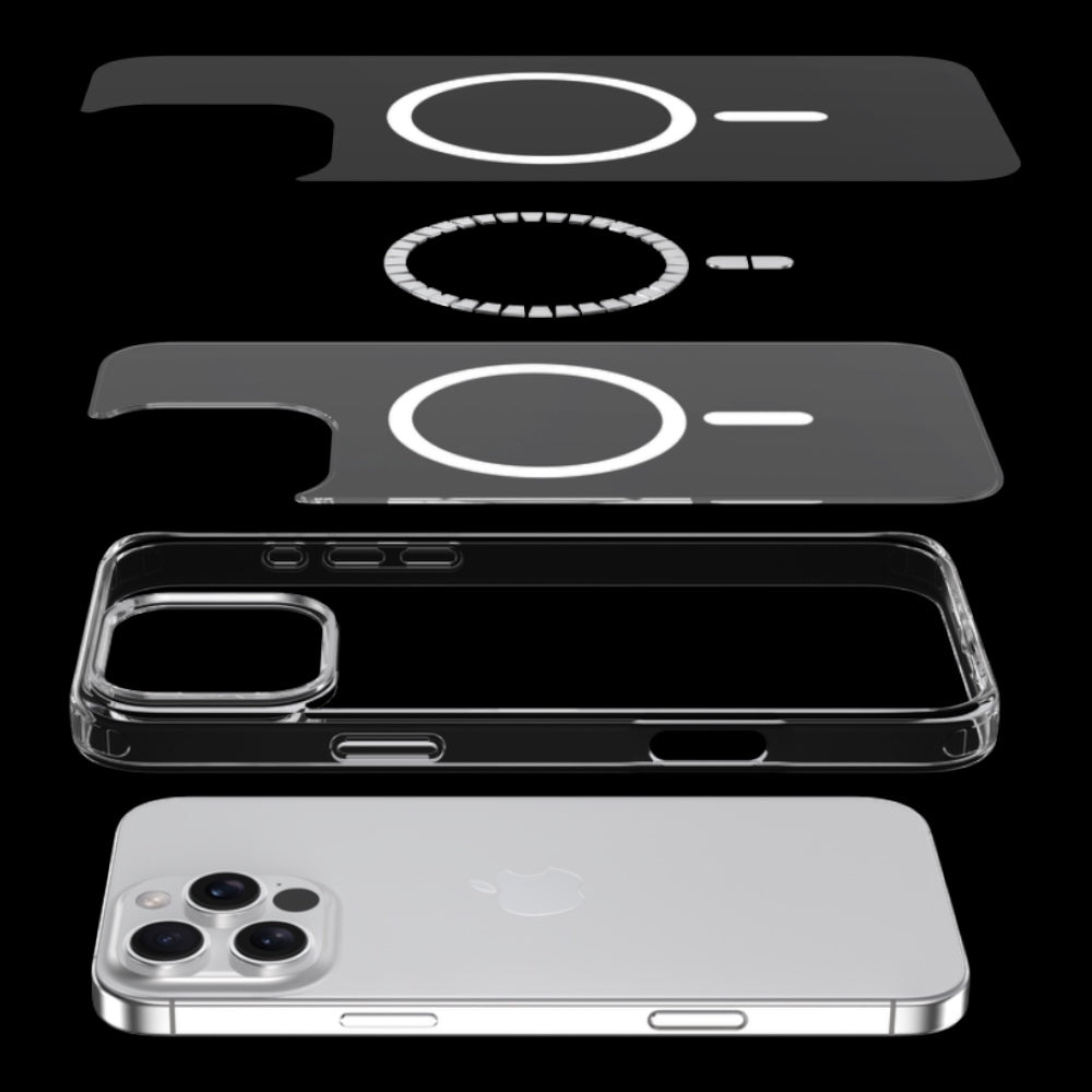 Estuche devia magsafe iphone 16 plus pure clear magnetic shockproof case color transparente  Shop name