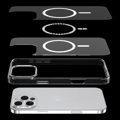 Estuche devia magsafe iphone 16 plus pure clear magnetic shockproof case color transparente  Shop name