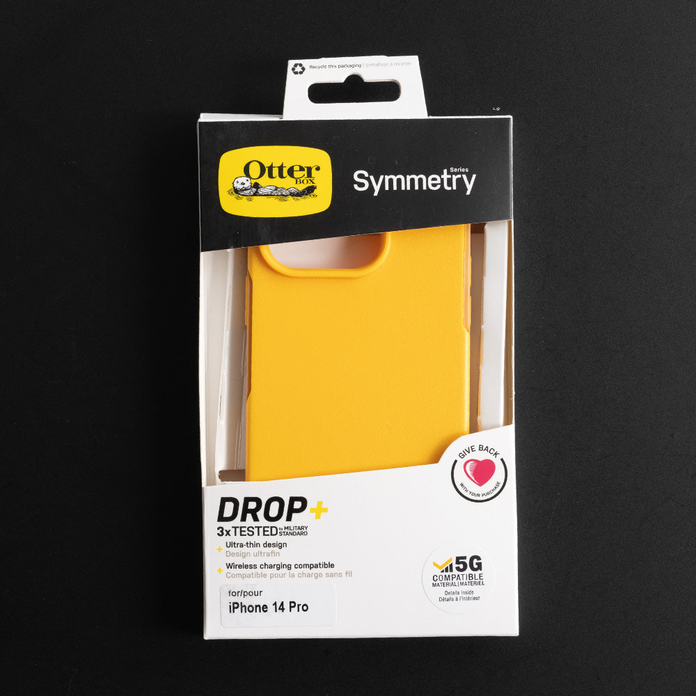 Estuche clasico otterbox symmetry apple iphone 14 pro color amarillo