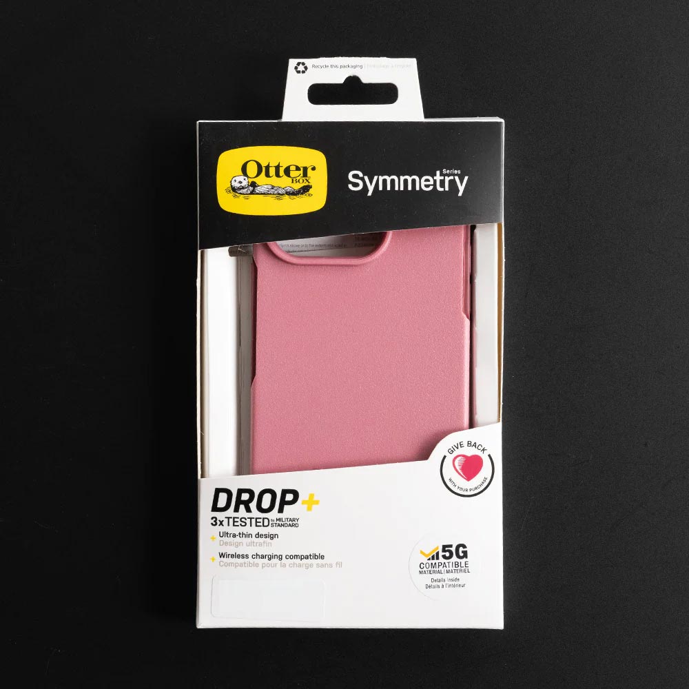 Estuche clasico otterbox symmetry apple iphone 13 pro max color rosado