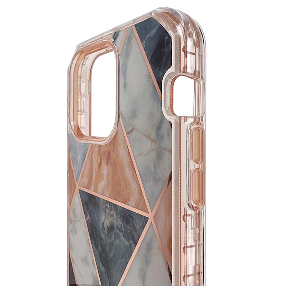 Estuche el rey marble iphone 13 pro max defender color naranja