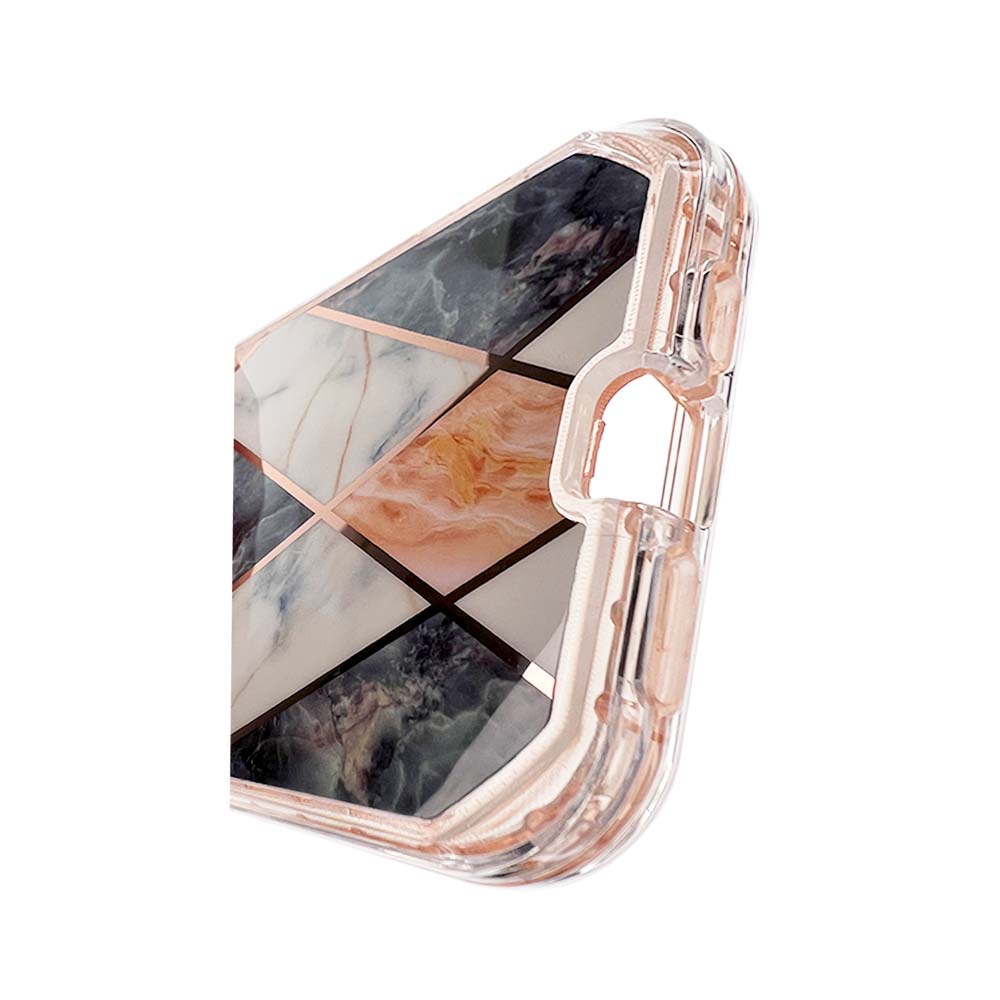 Estuche el rey marble iphone 13 pro max defender color naranja
