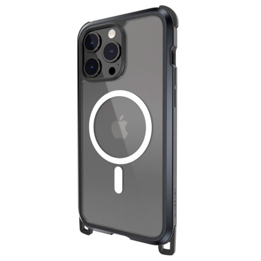 Estuche mageasy odyssey iphone 15 pro ultra m + strap metal color negro
