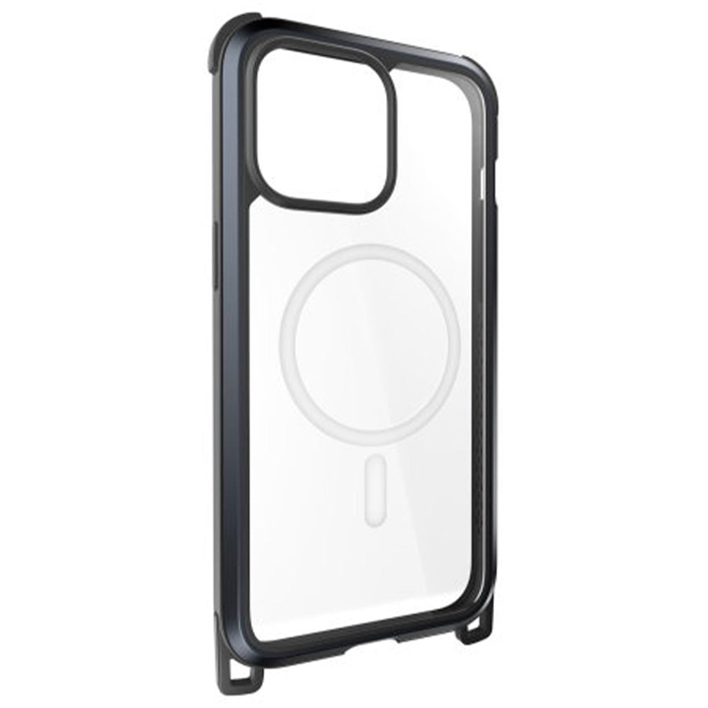 Estuche mageasy odyssey iphone 15 pro ultra m + strap metal color negro