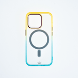 Estuche magsafe el rey degrade borde y magsafe apple iphone 14 plus color amarillo / turquesa  Shop name