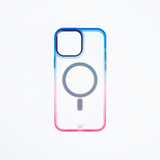 Estuche magsafe el rey degrade borde y magsafe apple iphone 13 pro max color azul / rosado