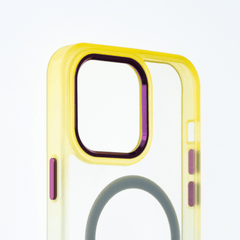 Estuche magsafe el rey degrade borde y magsafe apple iphone 14 color amarillo / turquesa  Shop name