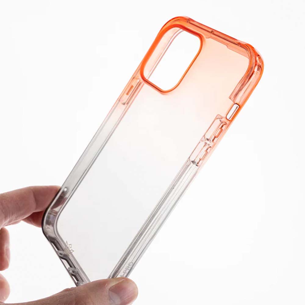 Estuche clasico el rey degrade apple iphone 14 pro color naranja / gris