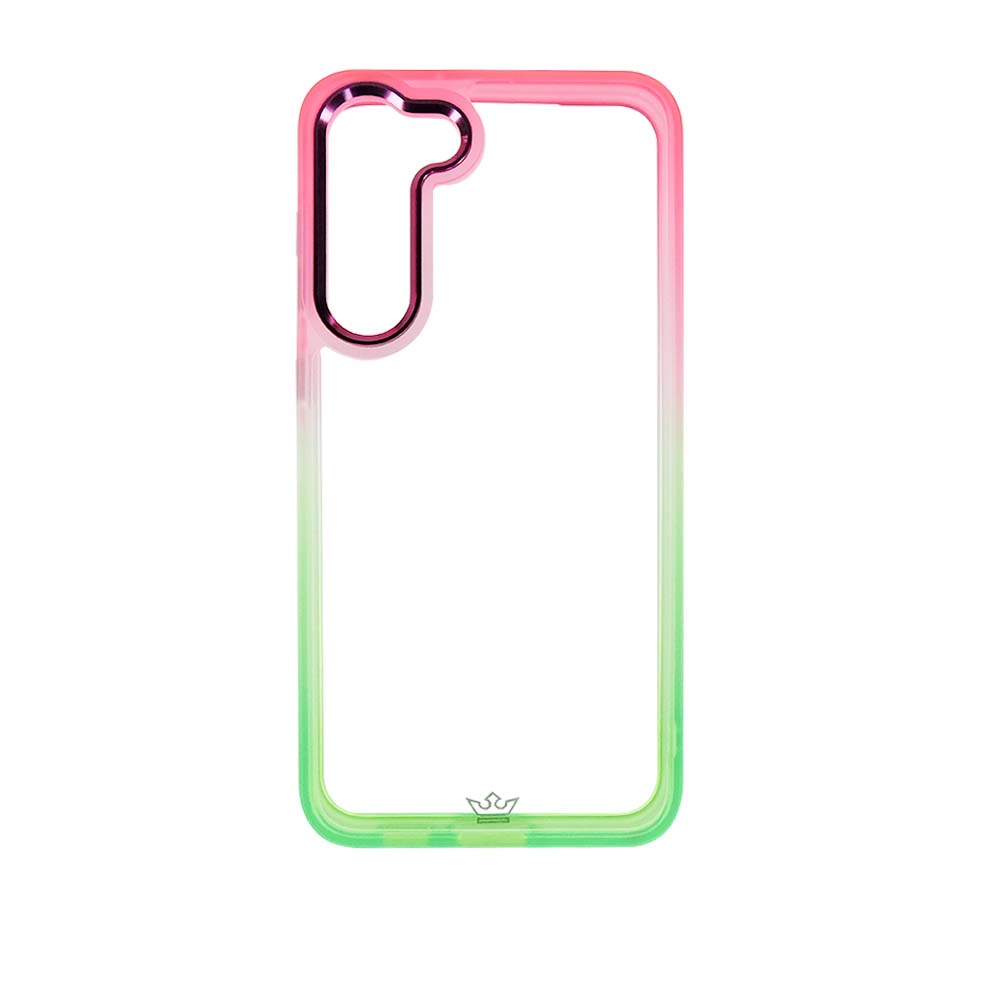 Estuche clasico el rey degrade samsung s23 color rosado / verde