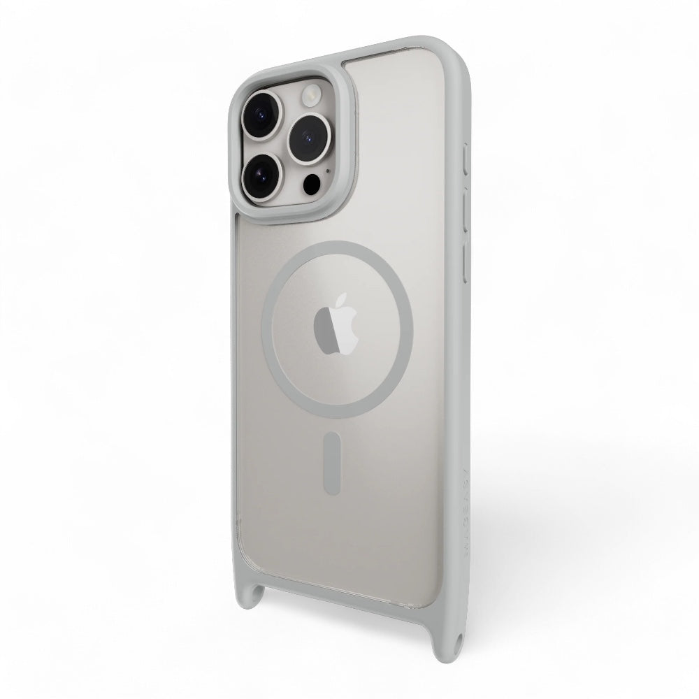 Estuche mageasy roam iphone 16 pro roam m shockproof protective case with lanyard  color gris ceniza/gris claro  Shop name