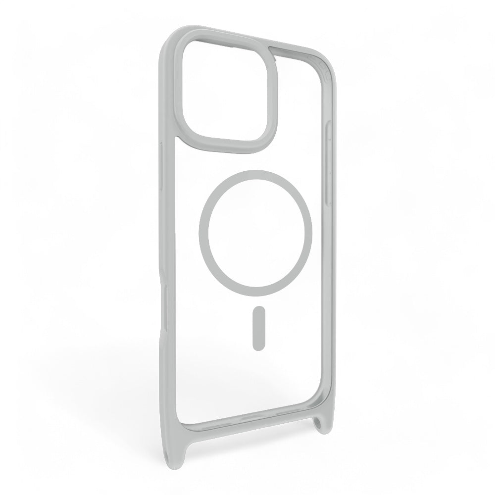 Estuche mageasy roam iphone 16 pro roam m shockproof protective case with lanyard  color gris ceniza/gris claro  Shop name