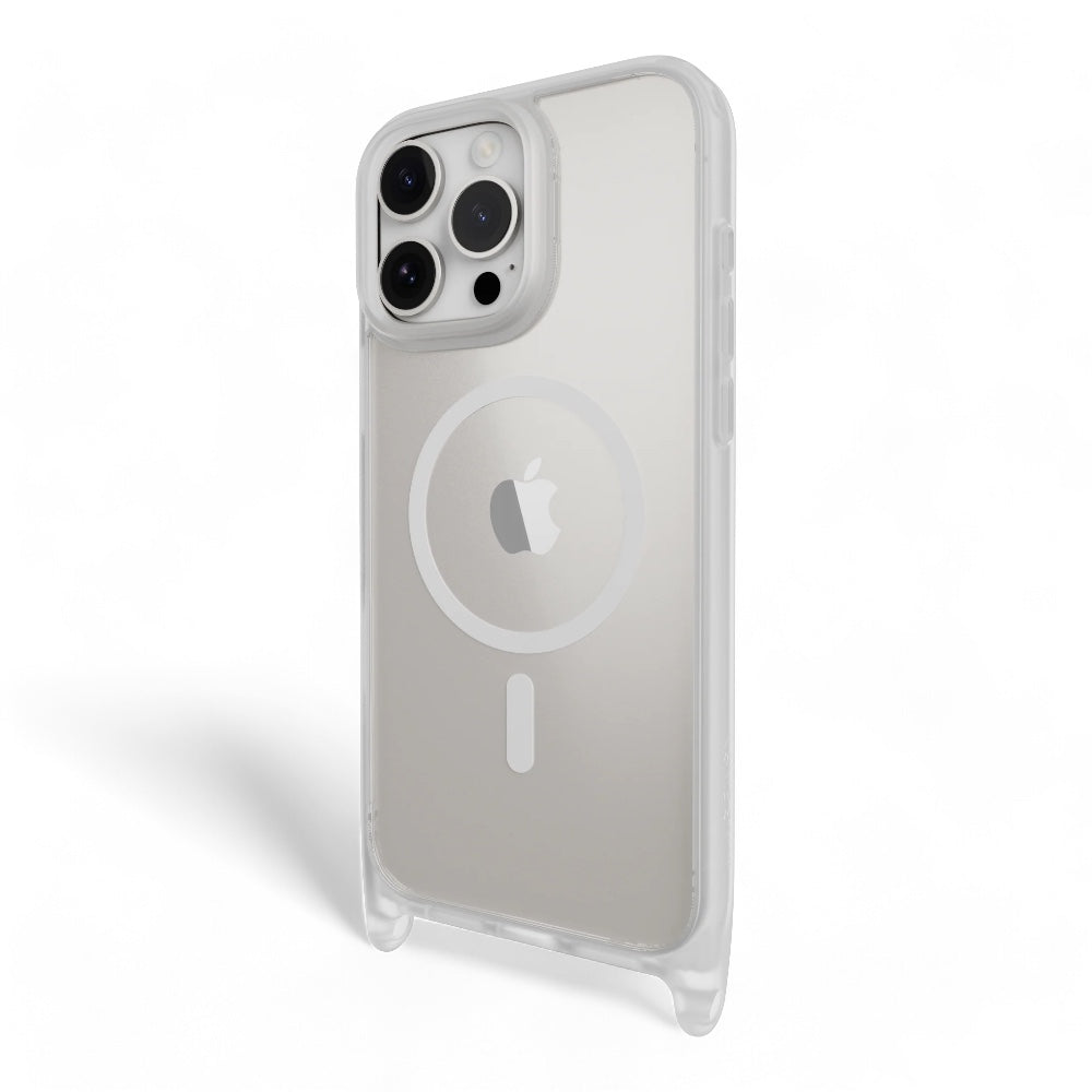 Estuche mageasy roam iphone 16 pro max roam m shockproof protective case with lanyard color plateado