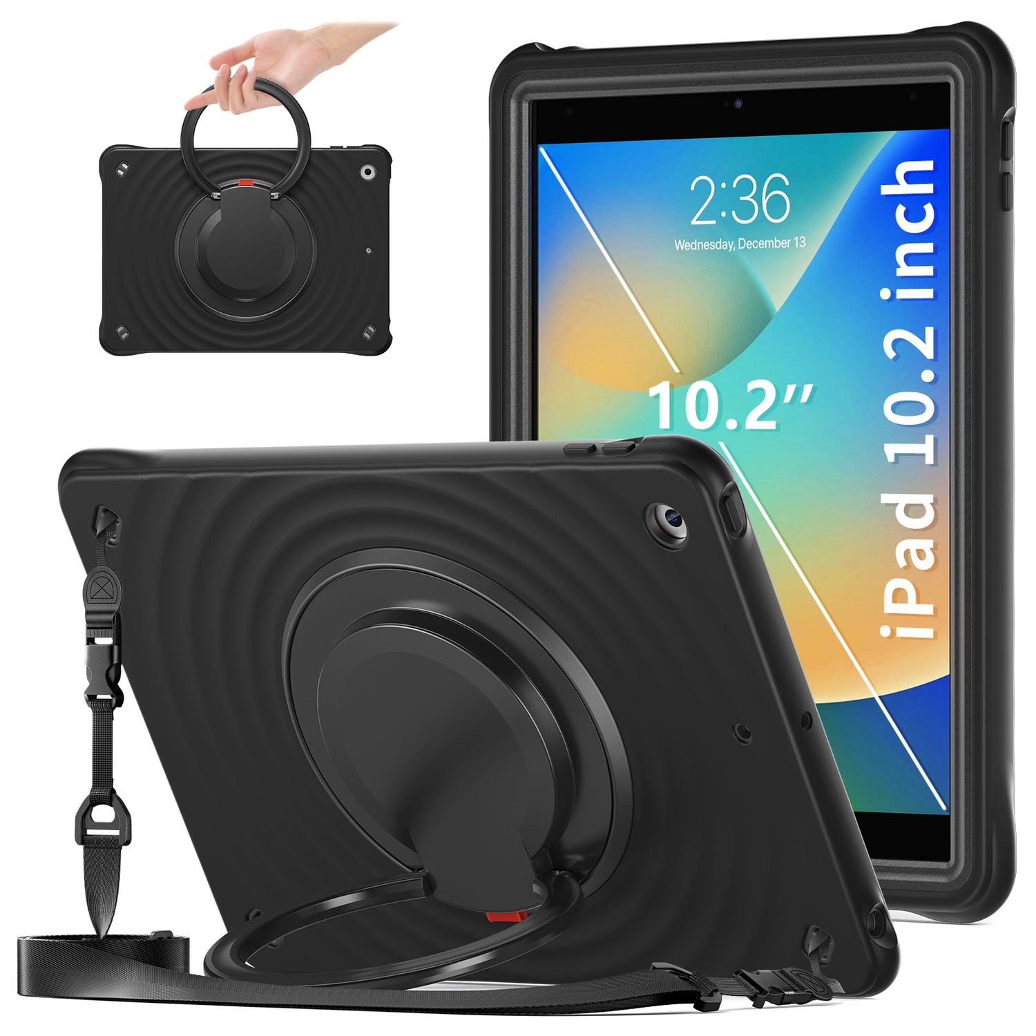 Estuche chief engineer b series modelo ipad 10.2 color negro con strap