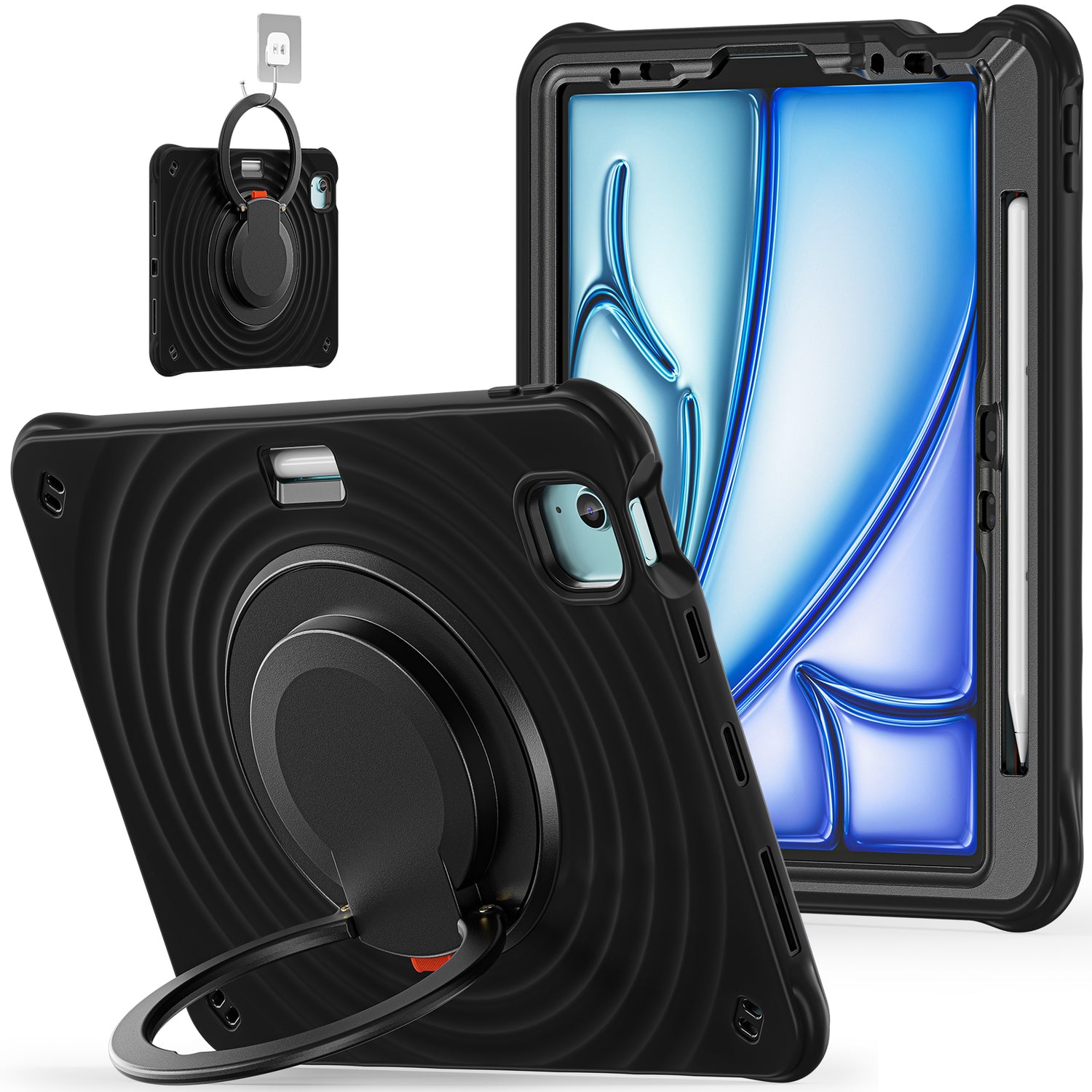 Estuche chief engineer b series modelo ipad air 11 2024 color negro con strap