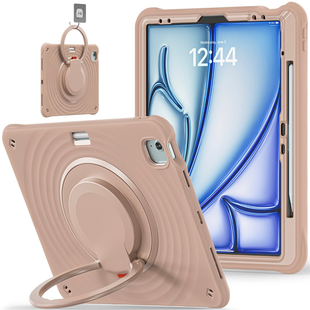 Estuche chief engineer b series modelo ipad air 13 2024 color cafe con strap