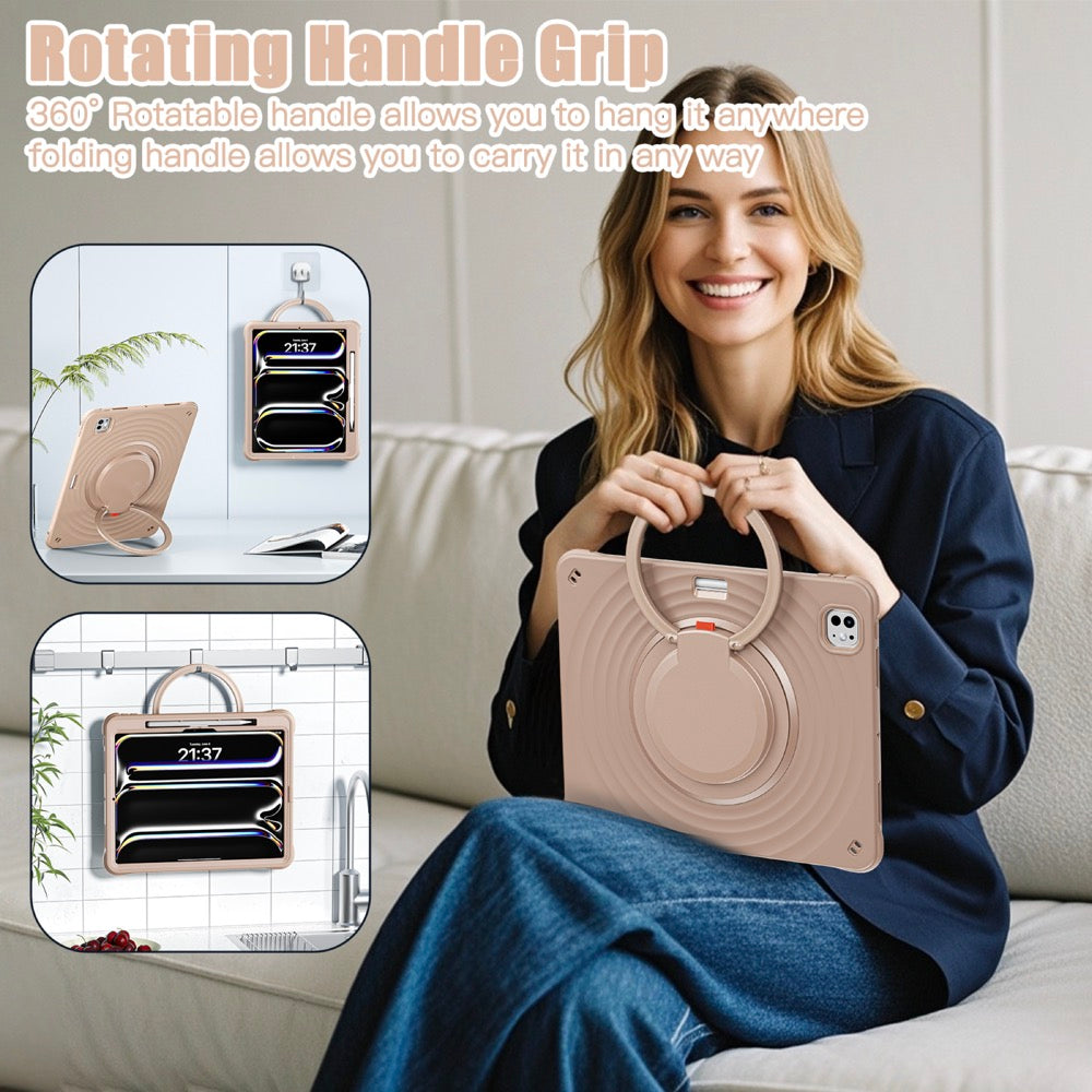 Estuche chief engineer b series modelo ipad pro 13 2024 color cafe  con strap