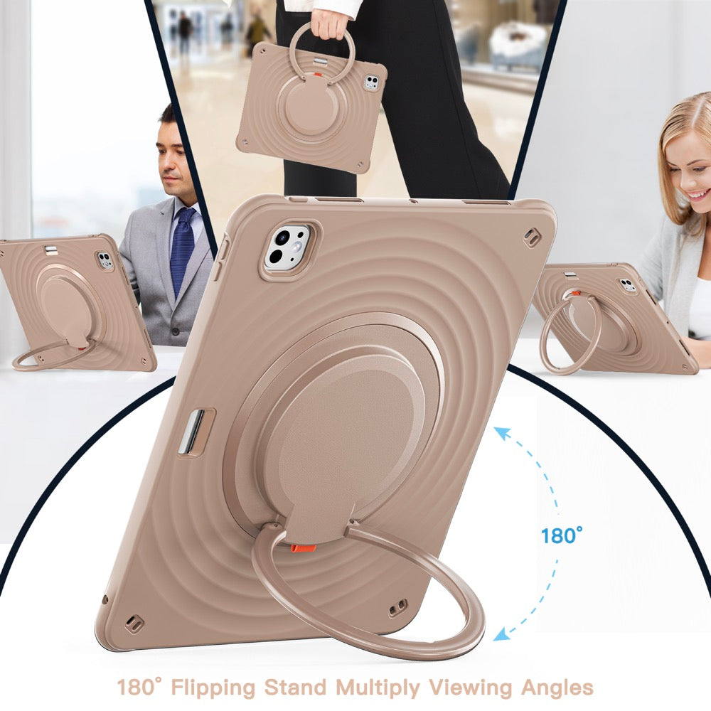 Estuche chief engineer b series modelo ipad pro 13 2024 color cafe  con strap