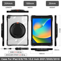Estuche transparent b series modelo ipad 10.2 color negro con strap  Shop name