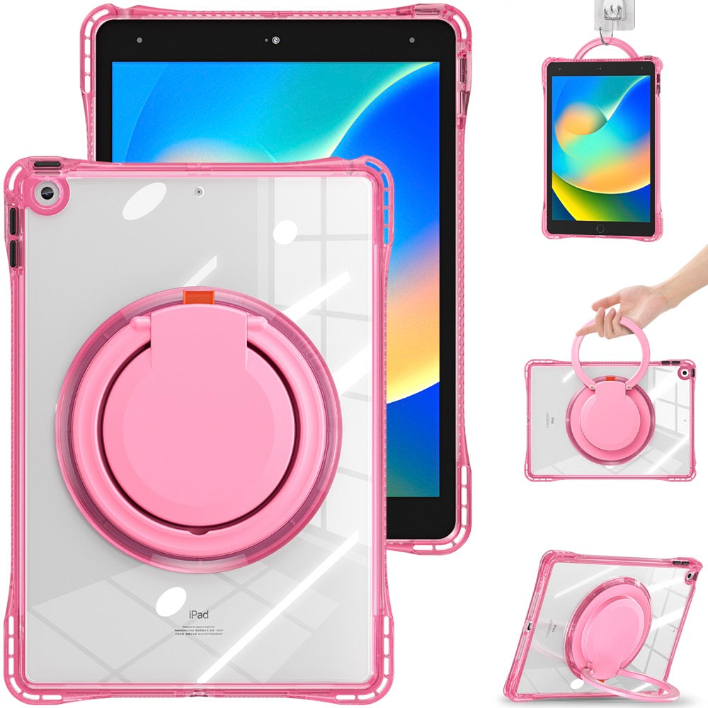 Estuche transparent b series modelo ipad 10.2 color fucsia con strap