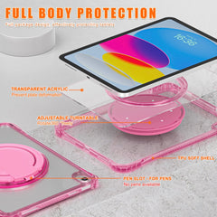 Estuche transparent b series modelo ipad 10 th color fucsia con strap  Shop name