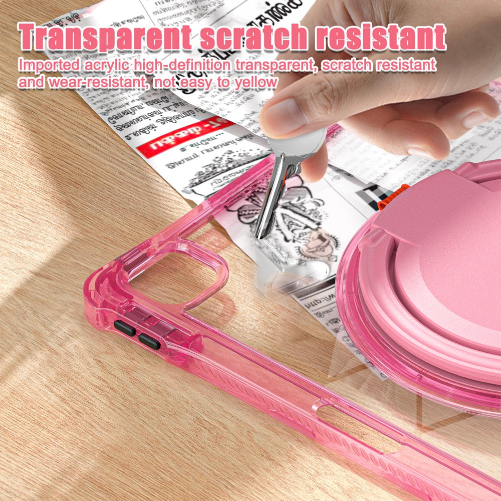 Estuche transparent b series modelo ipad pro 13 2024 color fucsia con strap  Shop name