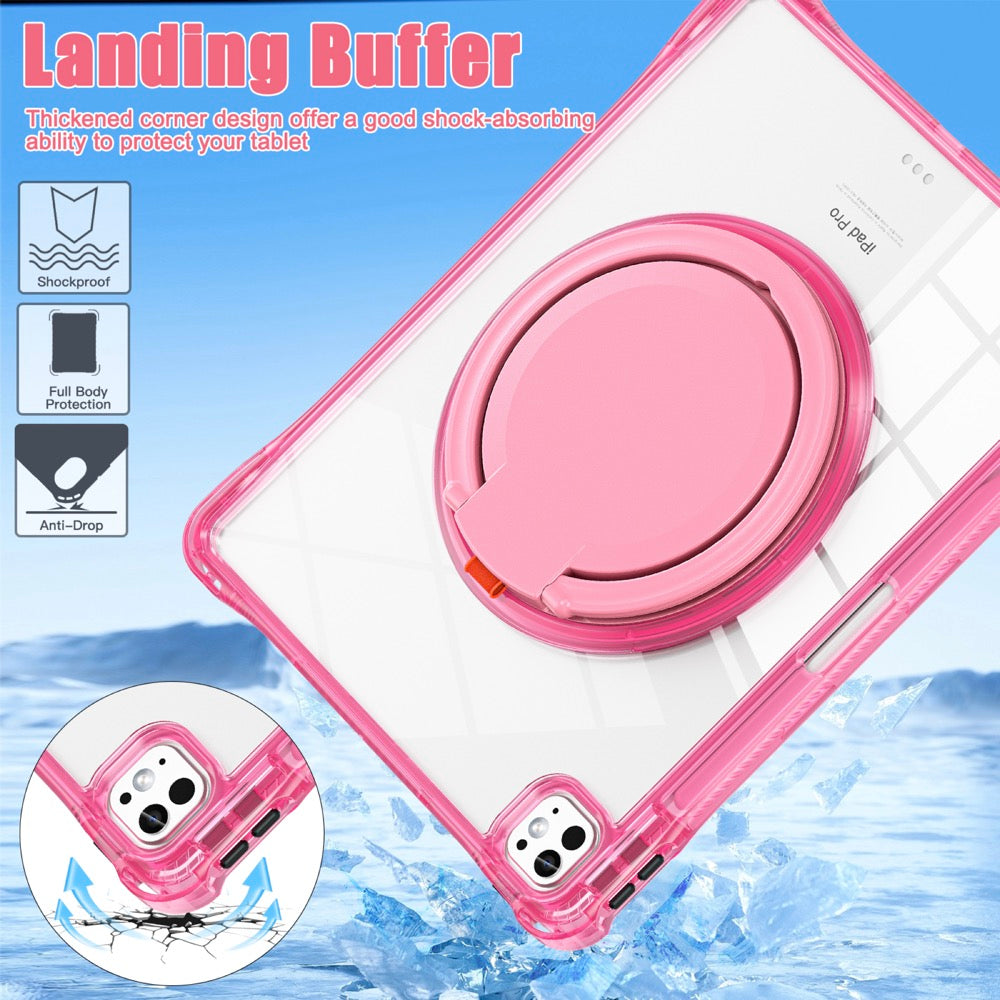 Estuche transparent b series modelo ipad pro 13 2024 color fucsia con strap  Shop name