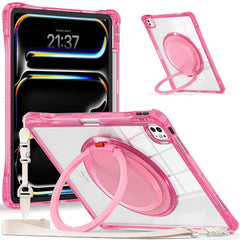 Estuche transparent b series modelo ipad pro 13 2024 color fucsia con strap  Shop name