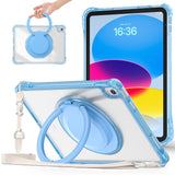 Estuche transparent b series modelo ipad 10 th color celeste con strap  Shop name