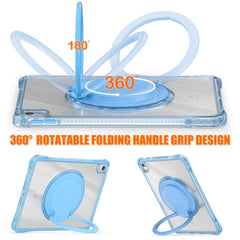 Estuche transparent b series modelo ipad 10 th color celeste con strap  Shop name