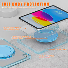 Estuche transparent b series modelo ipad 10 th color celeste con strap  Shop name