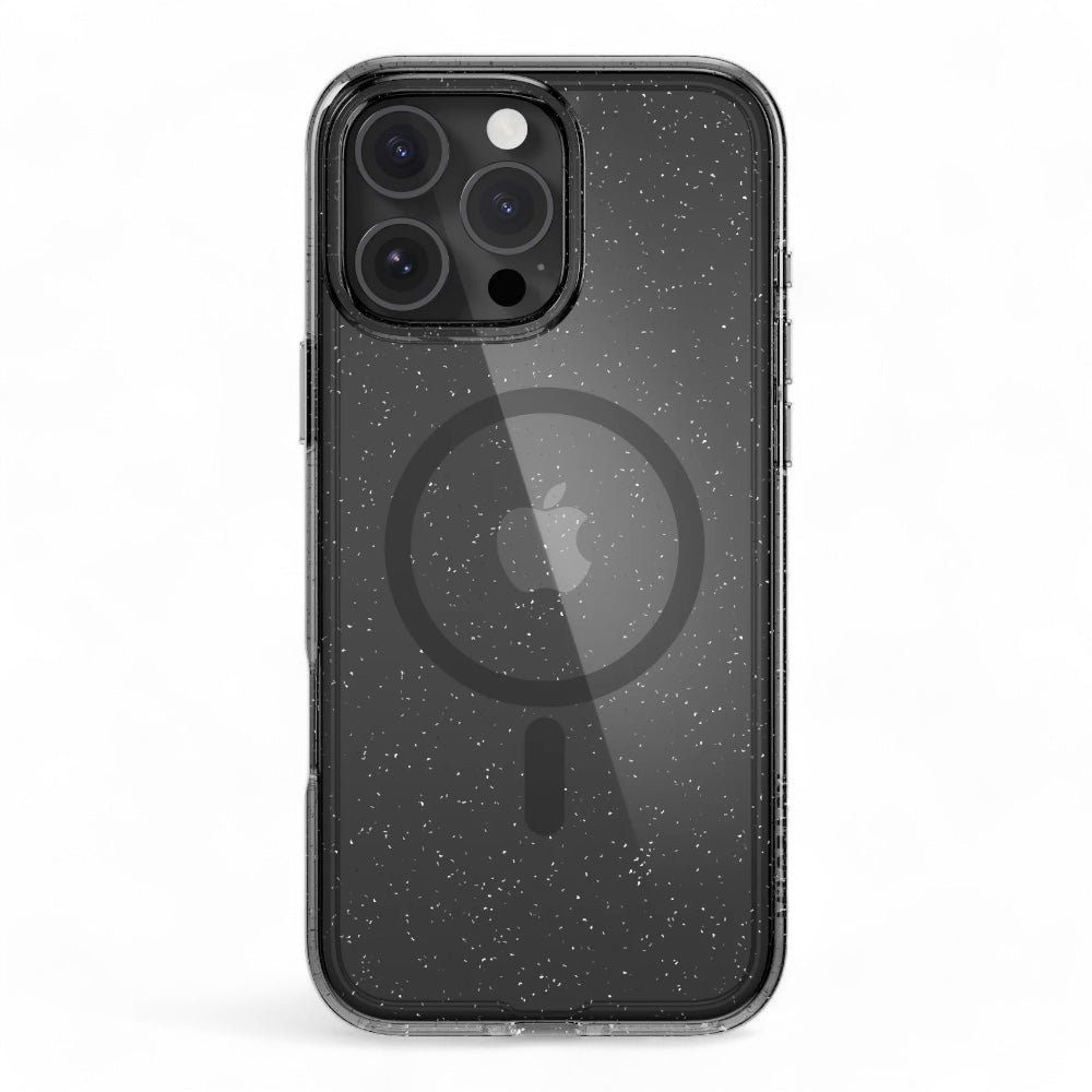 Estuche mageasy skin iphone 16 pro bright m never yellowing shockproof clear case color gris ceniza/gris claro