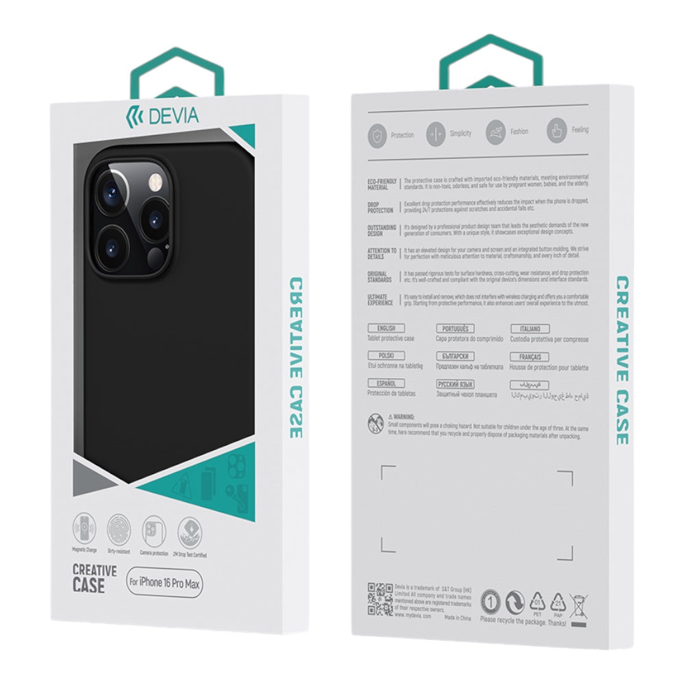 Estuche devia skin iphone 16 pro nature series silicone magnetic case color gris oscuro  Shop name