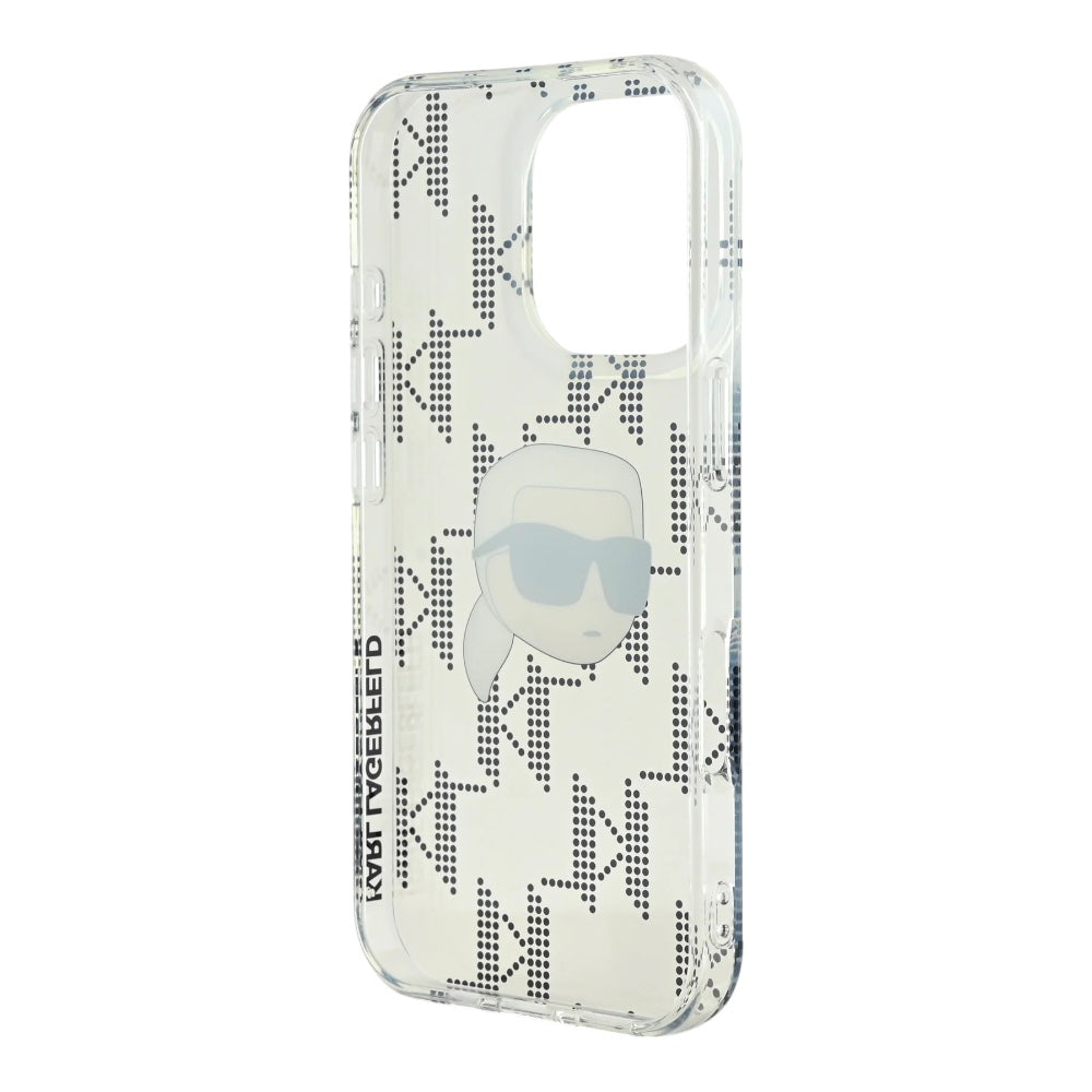 Estuche karl lagerfeld skin iphone 16 pro max karl hc iml k. head monogram electroplated color transparente  Shop name