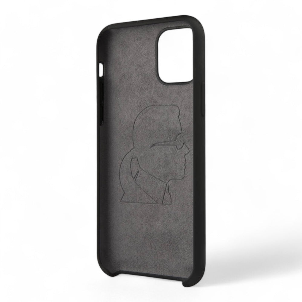 Estuche karl lagerfeld silicone ikonik pink outline black iphone 11 color negro